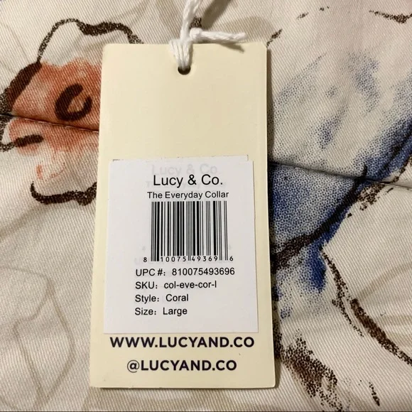 💛 Large Lucy & Co. Everyday PVC Collar in Coral - Picture 8 of 16